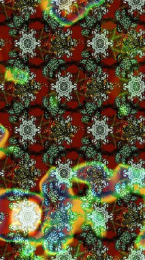 Çiçek kompozisyonu, el boyası, hassas şablon. Sevgililer günü ve tebrik kartı konsepti için şık bir davetiye. Yeşil, kahverengi ve kırmızı renkte manzaralı çiçek deseni. Üst görünüm, yumuşak biçim.