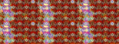 Suluboya çiçekli çiçek deseni. Kahverengi, kırmızı ve nötr renklerde Asya tekstili. Raster illüstrasyonu.