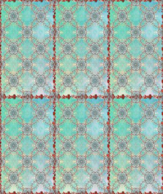 Çiçekler. Vadinin çiçekleri mavi ve nötr renklerde. Soyut etnik raster pürüzsüz desen.