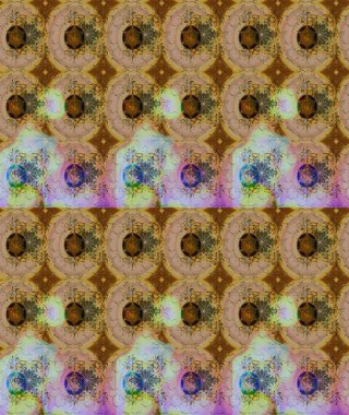 Kahverengi el çizimi. Karalama çiçekleri çizim kalıbı. Sanat, çiçeklere ilham verir ve arka plan bırakır. Raster deseni.