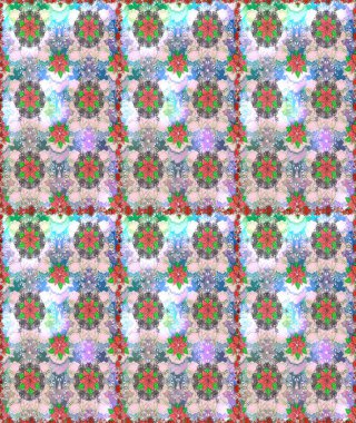 Çiçek süsü ile kusursuz desen. Tarafsız ve gri renklerde çiçekler. Raster illüstrasyonu.