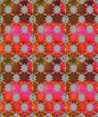 Güzel kumaş deseni. Düz Çiçek Elementleri Tasarımı. Renkli Bahar Temalı Kusursuz Arkaplan. Raster illüstrasyonunda kusursuz çiçek deseni.