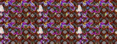 Modaya uygun kumaş deseni. Sevimli çiçek raster deseni. Renkli Yaz Temalı eskiz kalıbı. Düz Çiçek Elementleri Tasarımı.