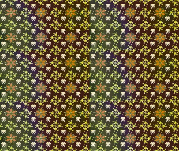 Renkli Yaz Temalı eskiz kalıbı. Düz Çiçek Elementleri Tasarımı. Sevimli çiçek raster deseni. Modaya uygun kumaş deseni.