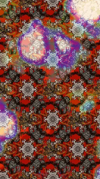 Raster illüstrasyonu. Eskiz geçmişi. Eski usul. Tomurcukları papatya çiçekleri olan sevimli bir çiçek deseni. Miles Fleur, süslü püslü bir süs. Kumaş, tekstil ve duvar kağıdı baskısı için..