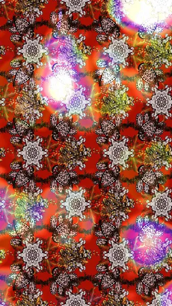 Çiçekli bahar çiçekleri. Robot resim. Küçük çiçekte güzel bir desen. Moda baskıları için zarif bir şablon. Motley illüstrasyonu. Küçük renkli çiçekler..