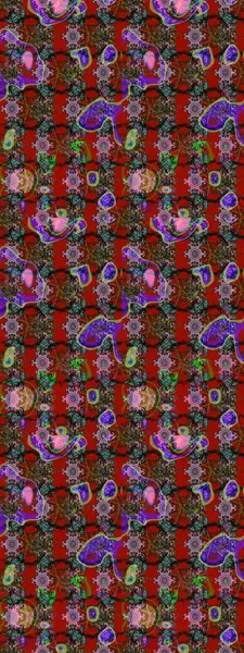 Raster suluboya çiçek deseni, narin çiçekler, kırmızı, kahverengi ve yeşil çiçekler, tebrik kartı şablonu. Güzel kumaş deseni.