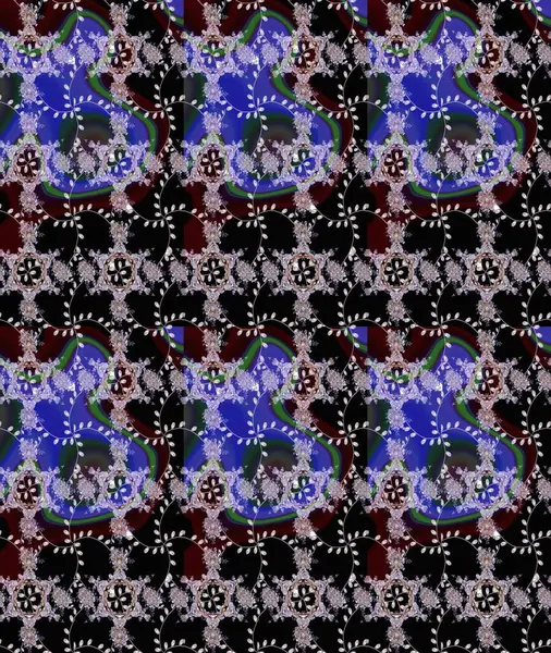 Güzel kumaş deseni. Raster suluboya çiçek deseni, narin çiçekler, siyah, nötr ve kahverengi çiçekler, tebrik kartı şablonu.