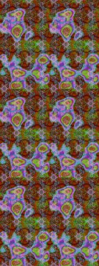 Küçük çiçekteki sevimli çiçek deseni. Birçok kahverengi, yeşil ve mavi soyut çiçekli tropik eskiz deseni. Varicolobrown, yeşil ve mavi raster çizimi.