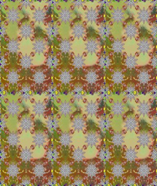 Güzel kumaş deseni. Renkli Yaz Temalı Kusursuz Arkaplan. Raster Illustrasyon 'da moda olmayan çiçek deseni. Düz Çiçek Elementleri Tasarımı.