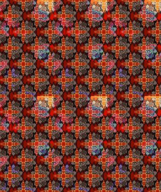 Yaprak ve çiçeklerin suluboya resimleri, kırmızı renklerde çizimler. Kibarca, kırmızı renkte bahar çiçekleri. Raster illüstrasyonu.