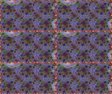 Vadinin çiçekleri kahverengi ve mor renklerde. Çiçeksiz desenlerin çizimi.