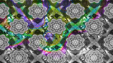 Gri renkli güzel çiçekli eskiz deseni, suluboya çiçek deseni, duvar kağıdı, kart ya da kumaş için fayanslı. Raster..