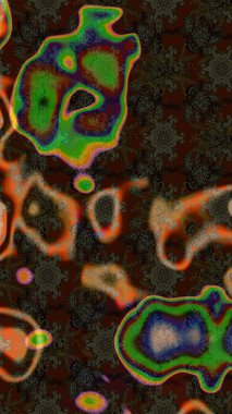 Raster illüstrasyonu. Raster deseni. Küçük çiçekteki sevimli çiçek deseni. Kahverengi, gri ve yeşil renklerde yaz çiçekleri.