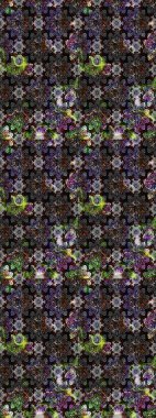 Siyah renkte zarif çiçek buketi suluboya. Raster illüstrasyonu. Renkli Bahar Teması eskiz kalıbı. Düz Çiçek Elementleri Tasarımı.