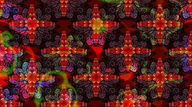 Kahverengi renkli çiçekler. Renkli Yaz Temalı eskiz kalıbı. Raster illüstrasyonundaki çiçek desenli çizim. Düz Çiçek Elementleri Tasarımı.