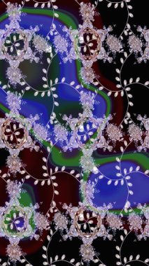 Bahar çiçekleriyle güzel bir çiçek deseni çizmişsin. Güzel kumaş deseni. Raster illüstrasyonu.