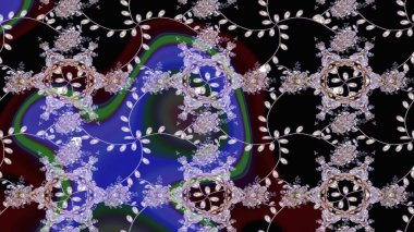 Güzel kumaş deseni. Raster suluboya çiçek deseni, narin çiçekler, siyah, nötr ve kahverengi çiçekler, tebrik kartı şablonu.