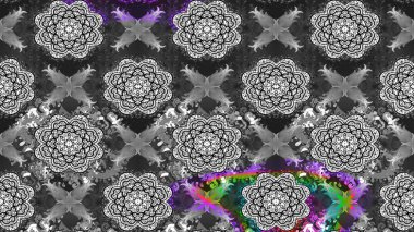 Küçük gri çiçeklerle oldukça eski bir besin torbası deseni. Tekstil, kumaş, kapaklar, duvar kağıtları, baskı, paket, koleksiyon defteri, örgü, dekupaj için çiçek arkaplanı..