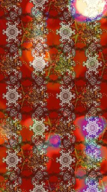 Kullanılabilir Tekstil, tebrik kartı, boyama kitabı, telefon durumda yazdırma için. Etnik Mandala süsleme. Hint çiçek desenli madalyon desen. Raster kına dövme stil.