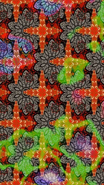 Eski usul küçük çiçekli şirin bir eskiz deseni. Raster illüstrasyonu. Moda arka planında parlak buketler. Kumaş, duvar kâğıdı ve kağıda yazdırmak için gelişen arkaplan.