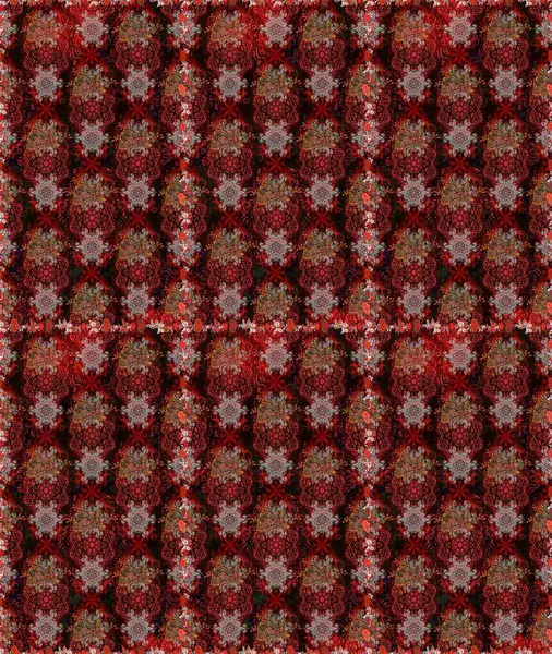 Seamless pattern. Organic motif background. Raster illustration. Ultrafashionable fabric pattern.