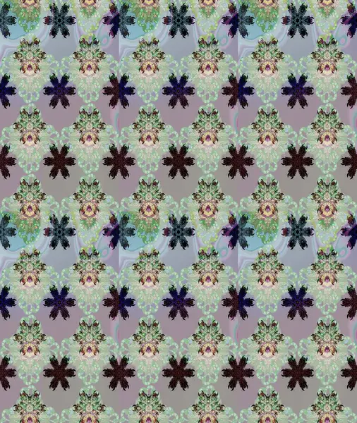 Raster çiçek desenleri çiziyor. Vadinin gri renkli çiçekleri.