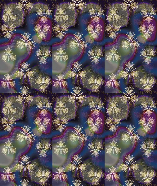 Halk tarzı. Modern çiçek arkaplanı. Moda baskıları için zarif bir şablon. Parlak renkli çiçekleri ve gri yaprakları olan muhteşem bir çiçek deseni..