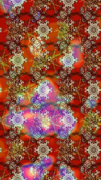 Renkli Yaz Temalı eskiz kalıbı. Sevimli çiçek raster deseni. Düz Çiçek Elementleri Tasarımı. Modaya uygun kumaş deseni.