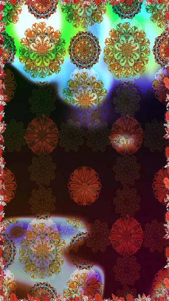 Kahverengi ve gri renkli çiçekler. Kumaş desenli papatya çiçekleri ayrıntıları.