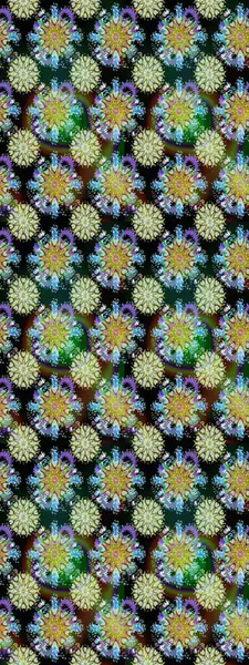 Tarafsız ve yeşil renklerde çiçekler. Şirin çiçek elementleri. Kusursuz. Raster illüstrasyonu.