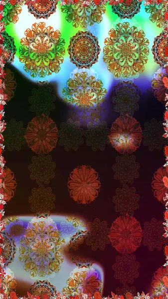 Kahverengi ve gri renkli çiçekler. Kumaş desenli papatya çiçekleri ayrıntıları.