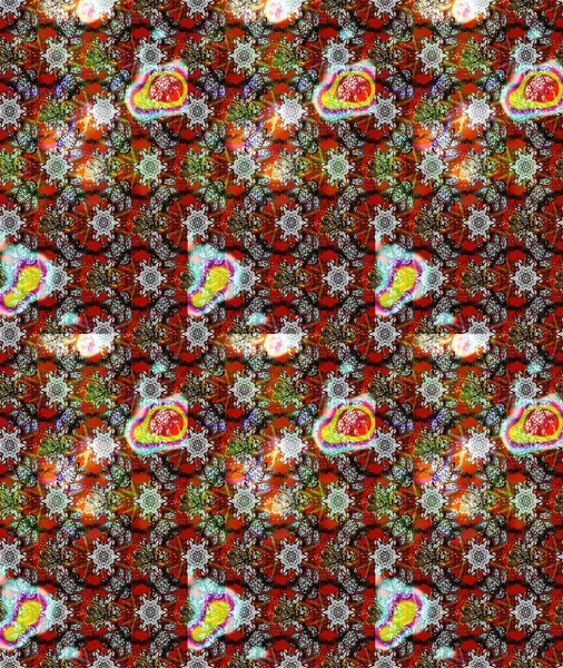 Suluboya çiçekli çiçek deseni. Gri renkli Asya tekstili. Raster illüstrasyonu.