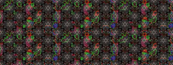 Çiçekli yumuşak bir eskiz şekli. Raster illüstrasyonu. Yumuşak, bahar çiçekleri siyah renklerde. Raster çiçekleri klasik tarzda resmedilir..