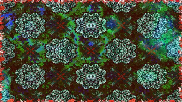 Küçük çiçekli basit, dikişsiz desen. Raster illüstrasyonu. Kahverengi ve yeşil renkli şirin çiçekler. Moda baskısı, albüm, ambalaj kağıdı, duvar kağıdı için zarif dekoratif süslemeler..