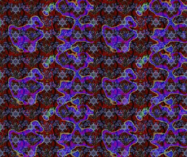 Raster illüstrasyonu. Çizim çiçek deseni duvar kâğıdı olarak kullanılabilir. Kahverengi renkte çiçekler.