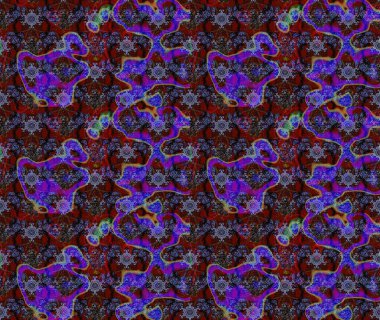 Raster illüstrasyonu. Çizim çiçek deseni duvar kâğıdı olarak kullanılabilir. Kahverengi renkte çiçekler.