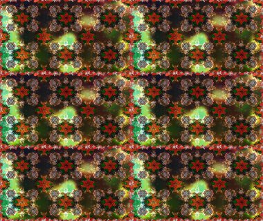 Çocuk stili. Düz Çiçek Elementleri Tasarımı. Renkli Bahar Temalı Kusursuz Arkaplan. Çiçekli pürüzsüz raster arka plan.