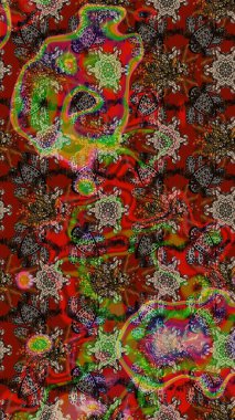 Parlak elementlerin. Çizim çiçek deseni duvar kağıdı, web sitesi arka planı, ambalaj kağıdı, davetiye, broşür, afiş veya web sitesi için kullanılabilir. El çizimi Raster illüstrasyonu.