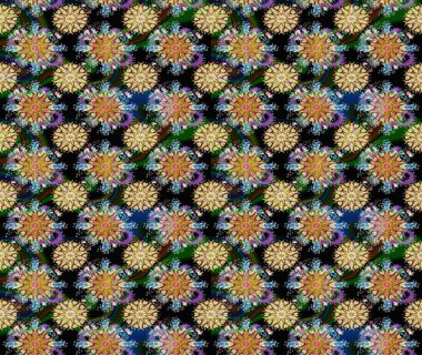 Raster illüstrasyonu. Küçük çiçekteki sevimli çiçek deseni. Tony 'nin kumaş kalıbını çiz. Modaya uygun kumaş deseni.