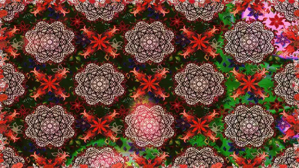 Raster illüstrasyonu. Gri ve kahverengi renklerde güzel çiçekleri ve yaprakları olan pürüzsüz desen, suluboya çiçek deseni, duvar kağıdı, kart ya da kumaş için fayanslı.