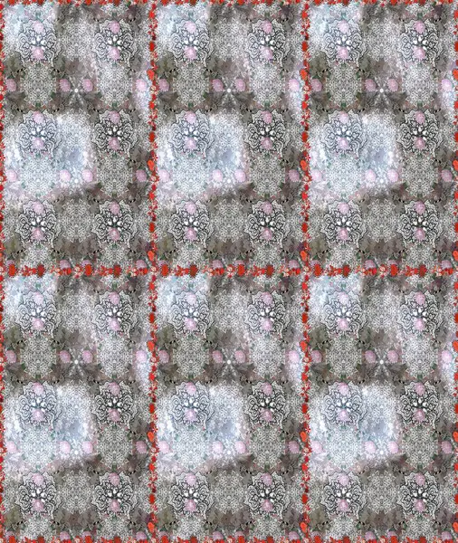 Modern gelişim, gri ve nötr raster arka plan duvar kağıdı çizimi, klasik çizgi çizgisi, desenli desenli çiçekler, çiçekli süsler. Çiçekli el, pürüzsüz desen..