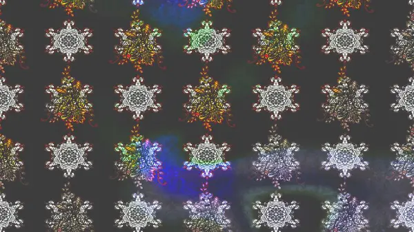 Raster illüstrasyonu. Gri renklerde. Çiçek. Taslak dekoratif arka plan, çiçek mandala.