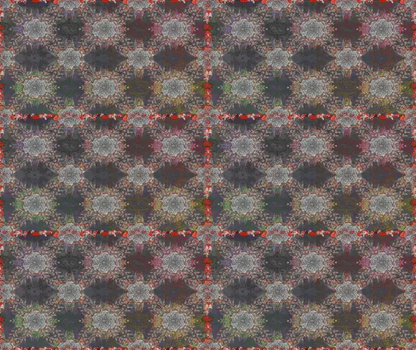 Raster Yumuşak kumaş deseni. Çiçek grisi ve kahverengi, pürüzsüz desen. Raster çiçek izi. Klasik taslak çizimi.