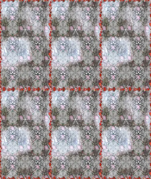 Modern gelişim, gri ve nötr raster arka plan duvar kağıdı çizimi, klasik çizgi çizgisi, desenli desenli çiçekler, çiçekli süsler. Çiçekli el, pürüzsüz desen..