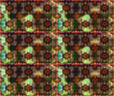 Çocuk stili. Düz Çiçek Elementleri Tasarımı. Renkli Bahar Temalı Kusursuz Arkaplan. Çiçekli pürüzsüz raster arka plan.