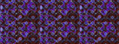 Sevimli çiçek raster deseni. Mor, kahverengi ve mavi renkte çiçekler. Düz Çiçek Elementleri Tasarımı. Renk Bahar Teması eskiz şablonu.