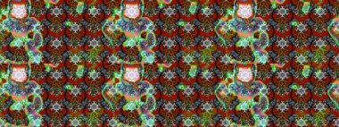 Küçük çiçekli basit bir çiçek çizimi. Moda baskısı, albüm, ambalaj kağıdı ve duvar kağıdı için zarif dekoratif süslemeler. Kahverengi, yeşil ve kırmızı renklerde şirin çiçekler. Raster illüstrasyonu.