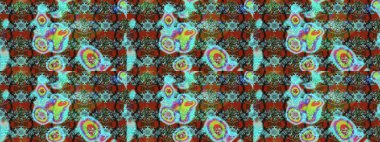 Raster - stok. Mavi, kahverengi ve yeşil çiçekli eskiz deseni, suluboya çiçek deseni, şirin çiçek, duvar kağıdı, kart veya kumaş için fayanslı.