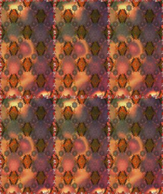 Çiçekli karalama şeklinde Raster çiçek deseni. Nazik, sevimli çiçek arkaplanı. Kahverengi ve turuncu renkte çiçekler.